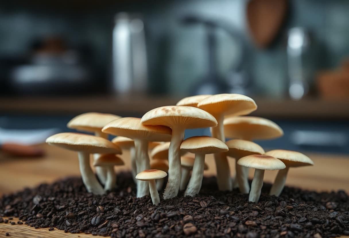 Root Mushroom Farm – Kit Coltivazione Funghi Ostrica Blu (1,5 Kg) – Tenda Umidità E Spray Inclusi